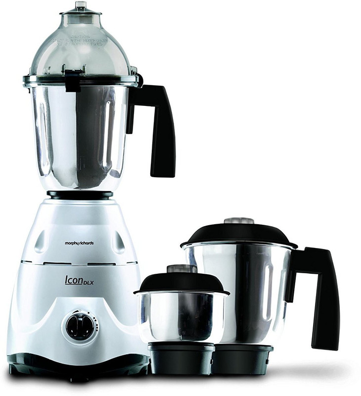 Morphy Richards New Icon DLX 750 W Mixer Grinder(Silver, 3 Jars)