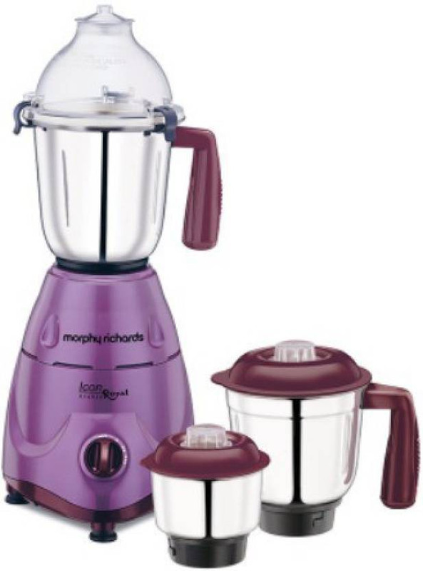 Morphy Richards NEW Icon Royal - Orchid 600 W Mixer Grinder(Orchid, 3 Jars)