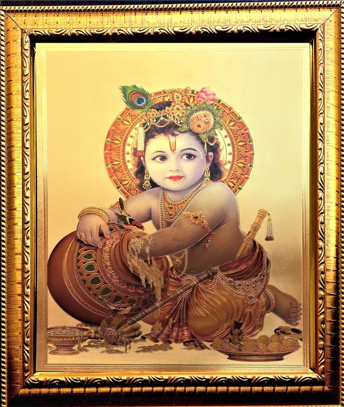 Buy ADA Handicraft Lord Goddess God Krishna Photo for Pooja Hindu