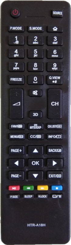 LipiWorld HTR-A18H LCD LED TV Remote Control Compatible for LCD LED TV Haier Remote Controller(Black)