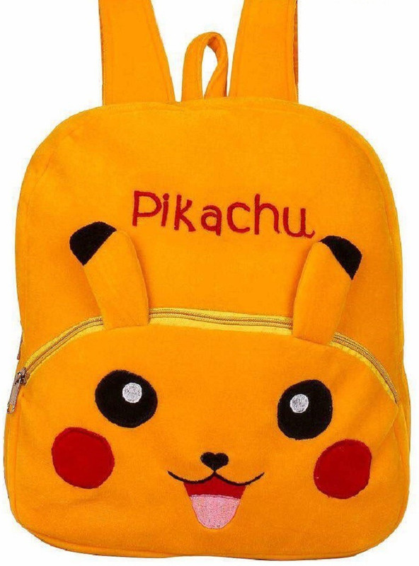 kidofly soft kids school bag 2 to 5 age yellow pikachu  - 15 inch(Yellow)