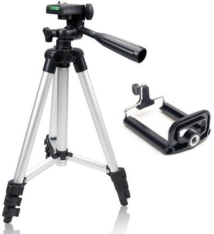 ReTrack 3110 3Way Head Adjustable Aluminum 35cm To 102cm Extendable Camera-Tripod With Bracket And Bag Tripod(Silver, Supports Up to 1000 g) RS.555 (75.00% Off) - Flipkart