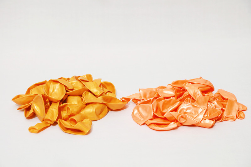 zeonely mart Solid (orange & gold) colour Metallic HD Balloons-pack of 100 Balloon(Multicolor, Pack of 100)