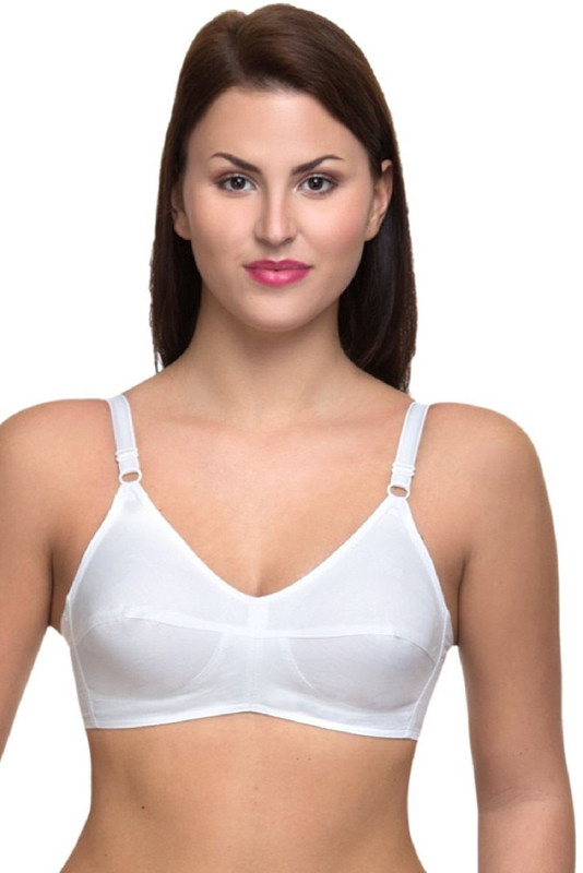 teenager Paris beauty Women Full Coverage Non Padded Bra(White)