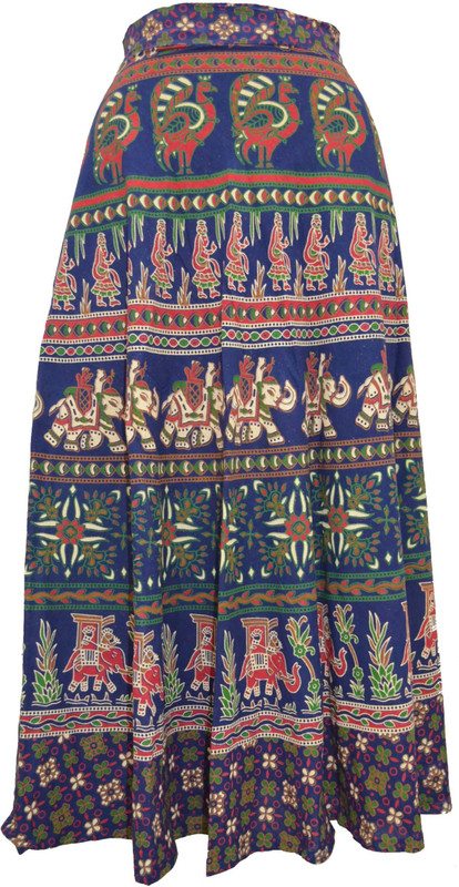 freya studio Floral Print Women Wrap Around Multicolor Skirt