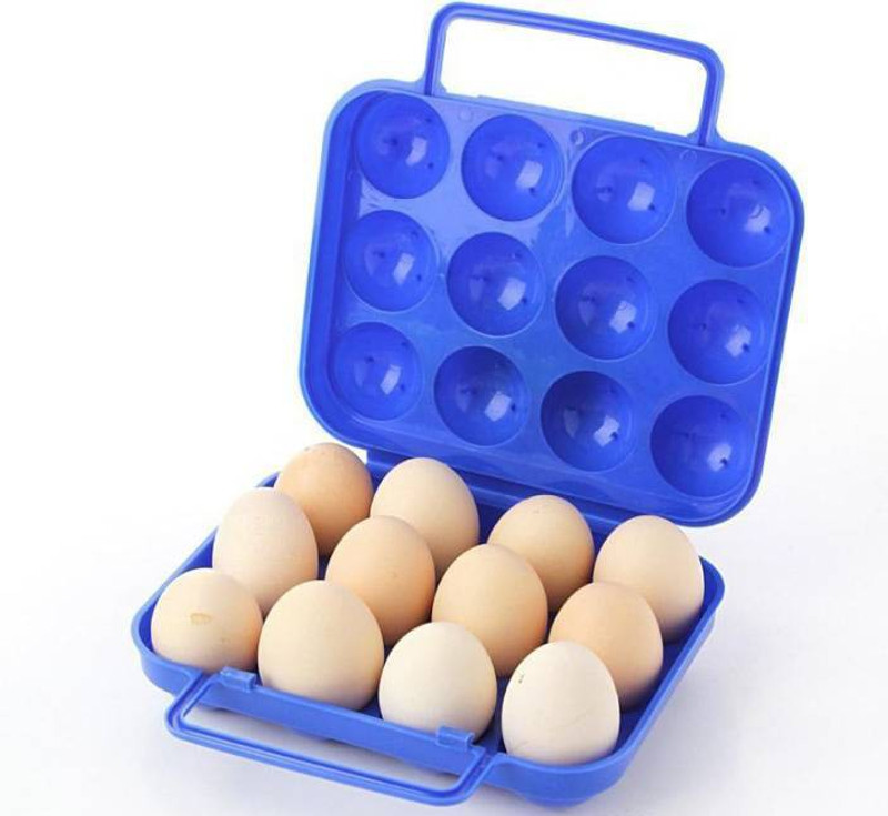 DIVINEZON ash-MX-12-Grids-Portable-Plastic-Egg-Case Cupcake Maker(Multicolor, Non-stick Coating)