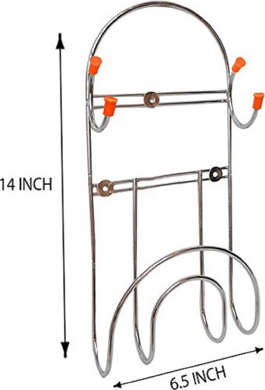 somkala High Quality ( Stainless Steel ) Rolling Pin Holder Chakla Belan Stand Steel Kitchen Rack(Silver)