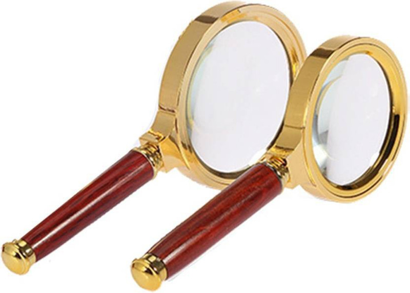 alipta 60mm & 70mm Magnifier Glass 5X Magnification Retro Style MAP Reading Capming Tool Magnifying Glass(Maroon & Gold)