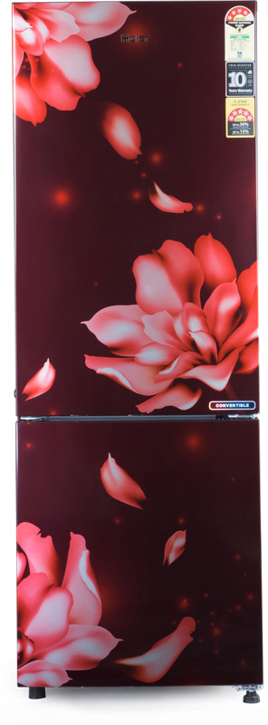 Haier 256 L Frost Free Double Door Bottom Mount 4 Star Convertible Refrigerator(Red Jasmine, HRB-2764PRJ-E) Haier 256 L Frost Free Double Door Bottom Mount 4 Star Convertible Refrigerator(Red Jasmine, HRB-2764PRJ-E)