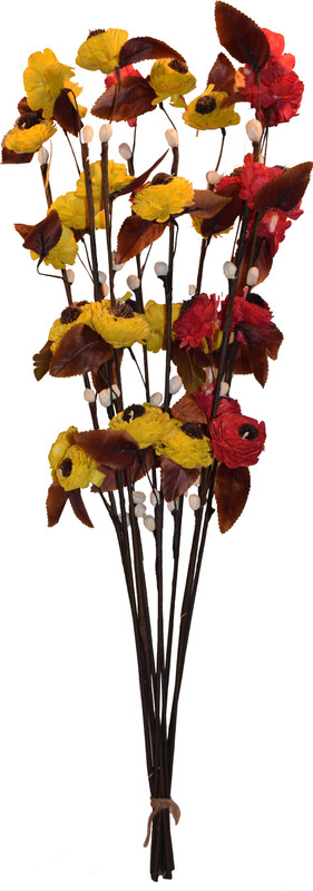 craftwaft HANDMADE CORN FLOWER Multicolor Rose Artificial Flower(33 inch, Pack of 1)