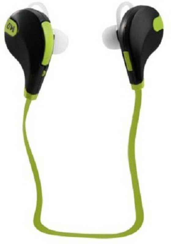 piqancy Bluetooth Wireless Sports Headphones Noise Cancellation Sweatproof Bluetooth Headset with Mic(Green, In the Ear)