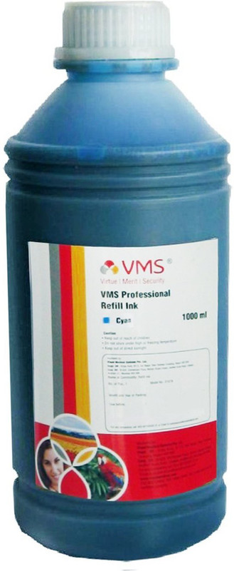 vms Professional Refill Ink 1 liter(ltr) CIFSR color Light Cyan Epson Refill Ink Compatible for Epson L100, L110, L130, L200, L210, L220, L300, L310, L350, L355, L360 , L361, L365, L380, L385, L455, L485, L550, L555, L565, L1300,T6731, T6732, T6733, T6734, T6735, T6736 Printer Single Color Ink Cartr