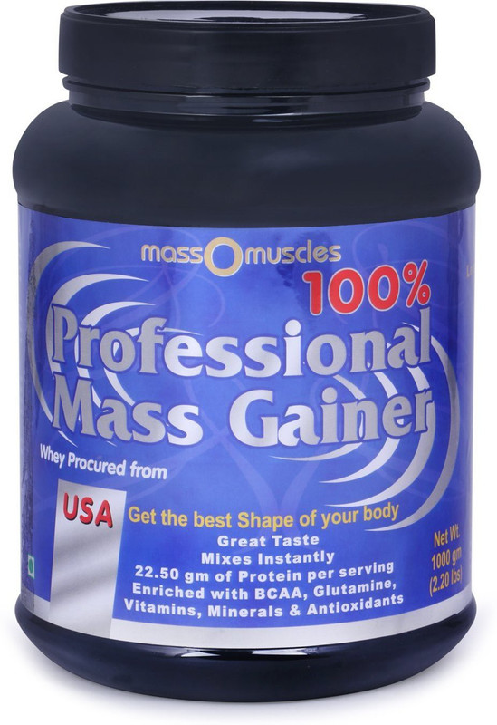 massomuscles 100% Professional Mass Gainer for best shape of body procured from USA Weight Gainers/Mass Gainers(1000 g, Choco-Coffee)