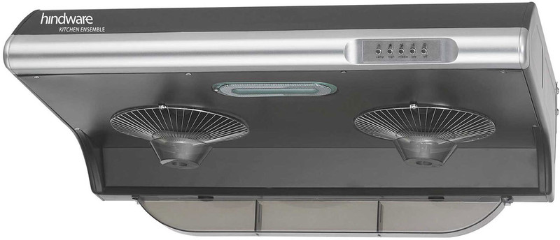 Hindware Benito 2MPC Auto Clean Wall Mounted Chimney(Matt Black Powder coated finish 1100 CMH)