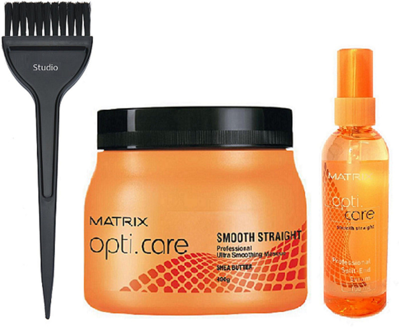 studio Hair Spa &Matrix Opti Care Smooth Straight Professional Ultra Smoothing Hair Spa& Split Ent Serum(3 Items in the set)