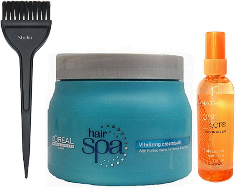 Buy studio Hair Brush& Matrix Opti Care Split Ent Serum& Loreal Vitalizing  Creambath Hair Spa(3 Items in the set) Online at desertcartKUWAIT