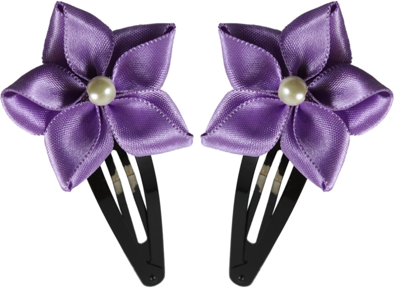 Threads N Ribbons Ribbon 13PU Hair Clip(Purple)