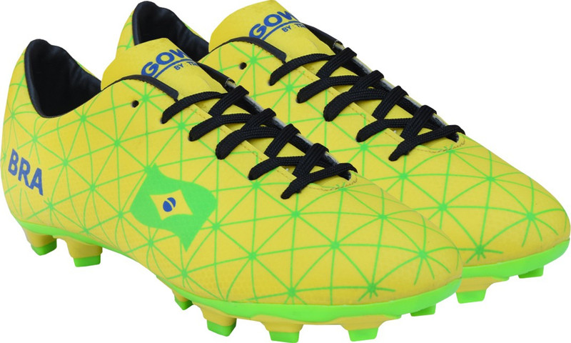 gowin Brazil Football Stud, Football Shoes For Men(Yellow)