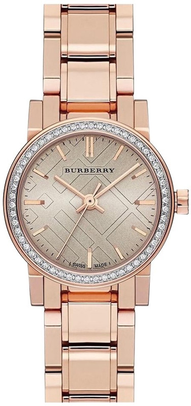 Burberry BU9225 Rose Dial Diamond-set Bezel Rose Gold-tone Analog Watch  - For Women
