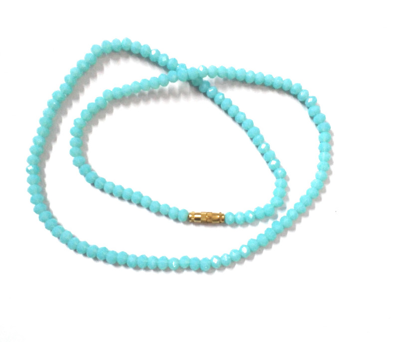 akshara jewels Necklace opaque Beads Firoza mala designer and stylish feel like diva for girls and women for traditional looking Beads Yellow Gold Plated Brass Necklace Beads Brass Plated Brass Necklace Beads Brass Plated Brass Necklace