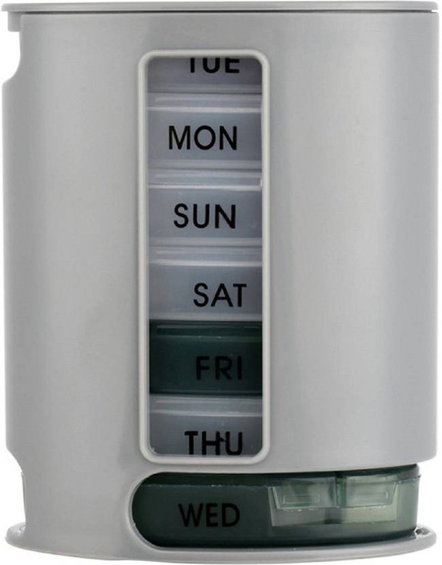Tradeaiza 7 Medicine Storage Organizer Pill Box(Silver)