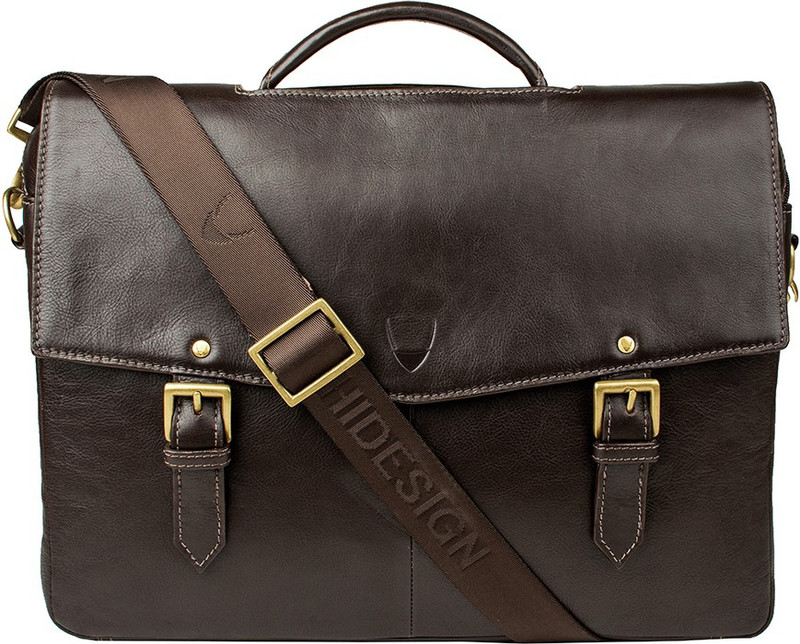 Hidesign DOUGLAS 01-REGULAR SPLIT-BROWN Medium Briefcase - For Men(Brown)