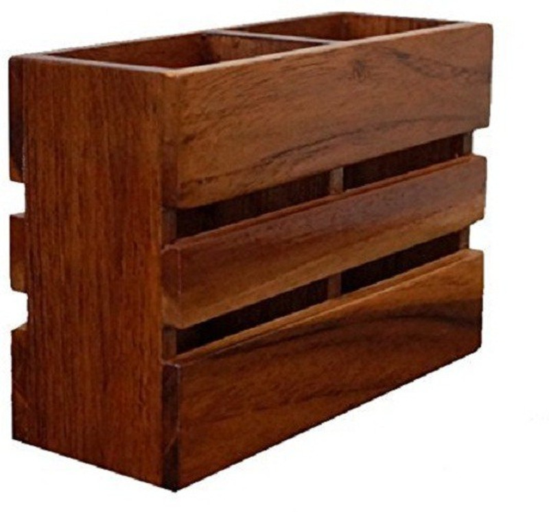 wood art store Empty Cutlery Display Box Case(Brown  Holds 24)