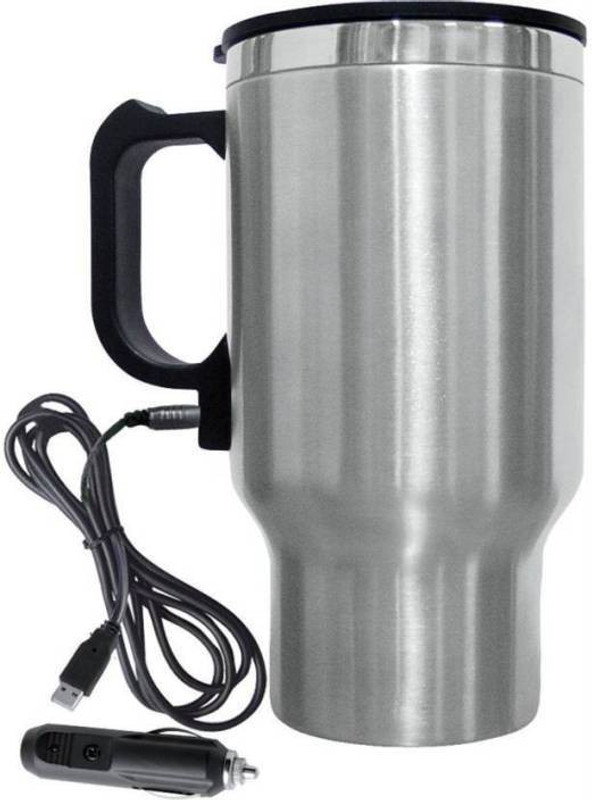 Tradeaiza Travel Outdoor Electric Stainless Steel Mug Electric Kettle(400, Silver)