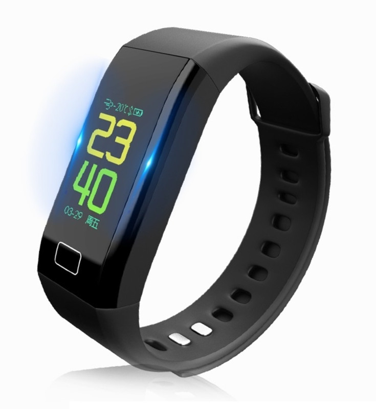 iwear CP06 Fitness SmartBand Blood pressure HR(Black Strap, Size : Free size)
