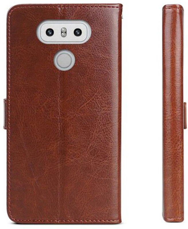 ziaon Wallet Case Cover for LG V30(Brown)