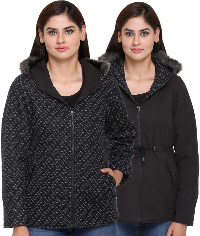 Trufit Full Sleeve Solid Women Reversible Jacket