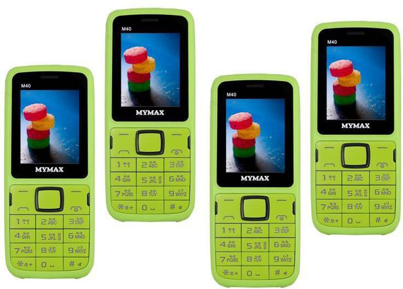 Mymax M40 Combo of Four Mobiles(Green&Black$$Green&Black$$Green&Black$$Green&Black)