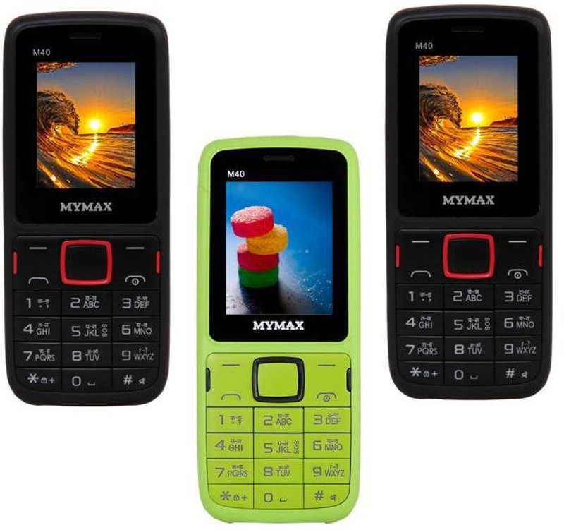 Mymax M40 Combo of Three Mobiles(Black&Red$$Green&Black$$Black&Red)