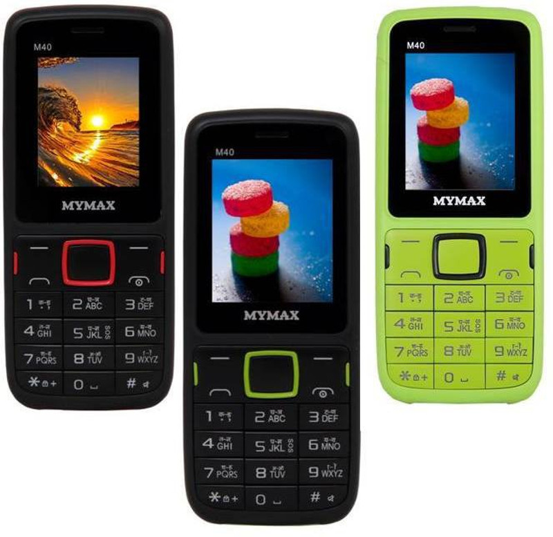 Mymax M40 Combo of Three Mobiles(Black&Red$$Black&Green$$Green&Black)