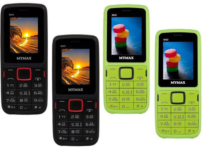 Mymax M40 Combo of Four Mobiles(Black&Red$$Black&Red$$Green&Black$$Green&Black)