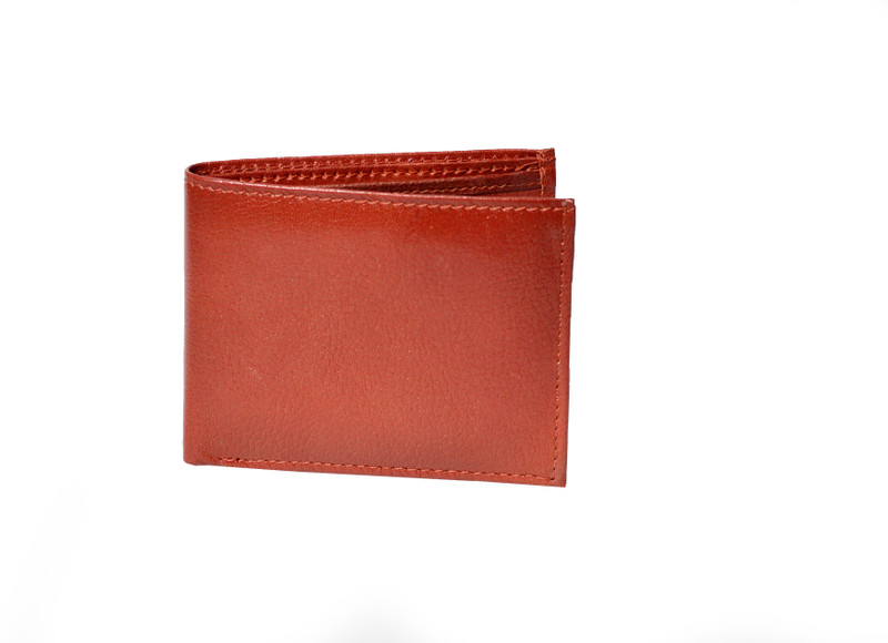 sceva Men Brown Genuine Leather Wallet(4 Card Slots)
