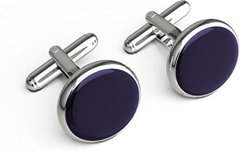 verceys Brass, Metal Cufflink Set(Blue)