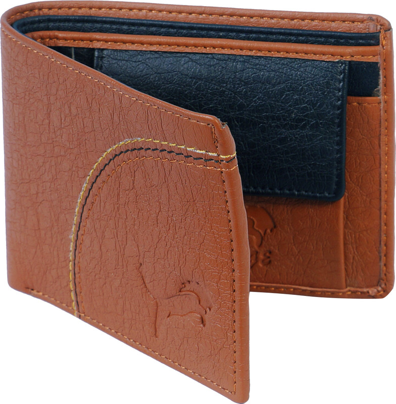 wildedge Men Tan Artificial Leather Wallet(3 Card Slots)