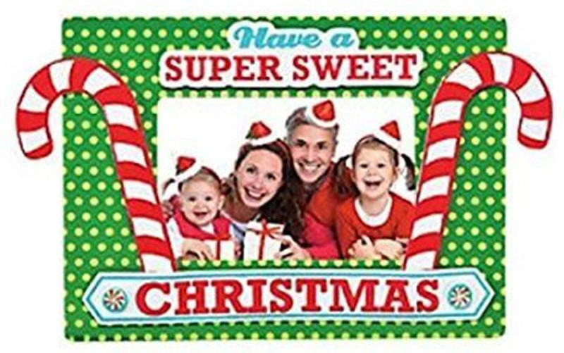 happy deals Christmas Picture Frame Craft Kits -12 Pack - Candy Cane Christmas