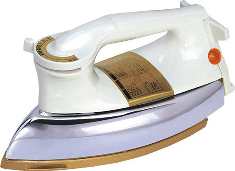 moksh Standard Gold Nonstick Heavy Weight 750 W Dry Iron(White)
