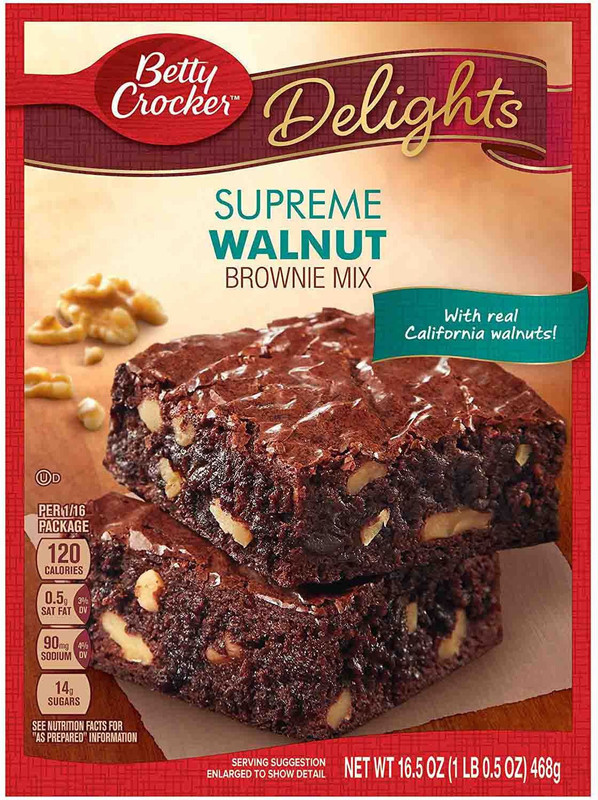 Betty Crocker Supreme Walnut Brownie Mix - 467g (16.50z) 467 g Betty Crocker Supreme Walnut Brownie Mix - 467g (16.50z) 467 g