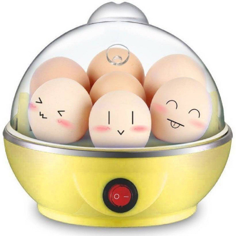 Whinsy Electric Boiler Steamer Egg -07 Egg Cooker(Yellow, 7 Eggs)
