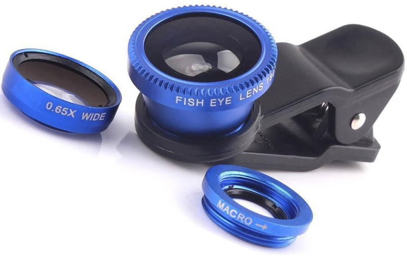 piqancy Universal 3-in-1 Clip-On Fisheye + Wide Angle + Macro Lens Set for mobile phones Mobile Phone Lens