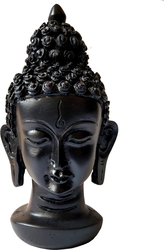 kraftstore buddhablack1 Decorative Showpiece  -  10 cm(Polyresin, Black)