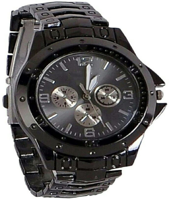 hk zilin HK P Black Metal Super Stylish Wrist Watch For,Men And Boys, Analog Watch  - For Men