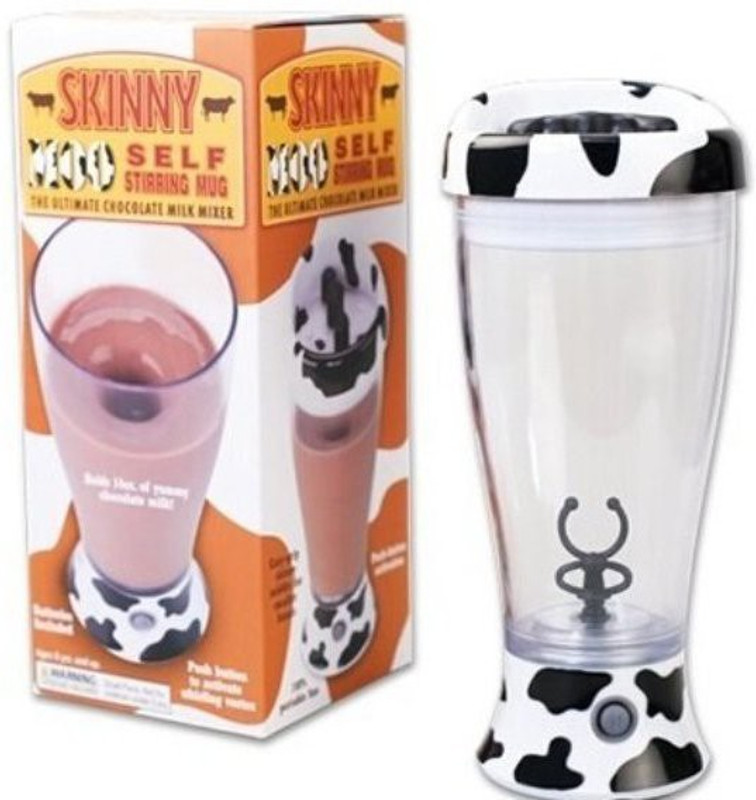 skinny Mug Self Stirring Instant Milk Mixer Milk Shaker Cup Mixer Blender Shaker 400 ml Plastic Mug(400 ml)
