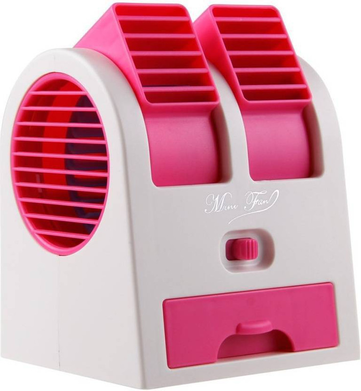 stargale Portable Mini Air Conditioner Dual-Port Bladeless USB Fan(Pink)