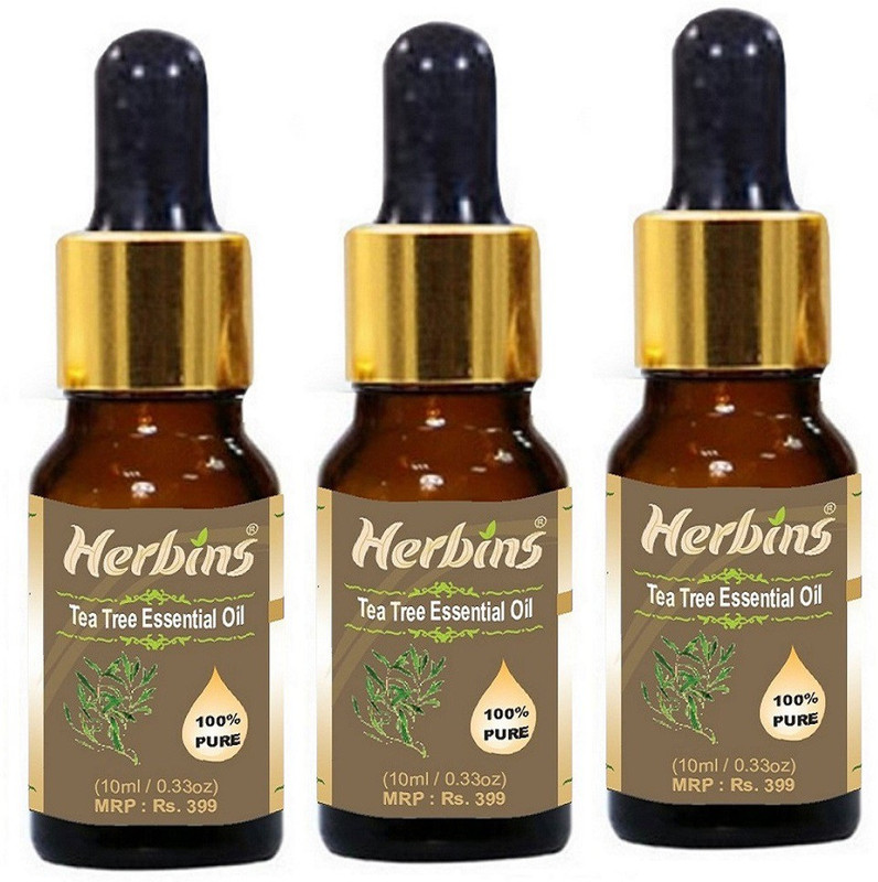 Herbins Tea Tree Essential Oil Combo - 3(30 ml) RS.1197 (59.00% Off) - Flipkart