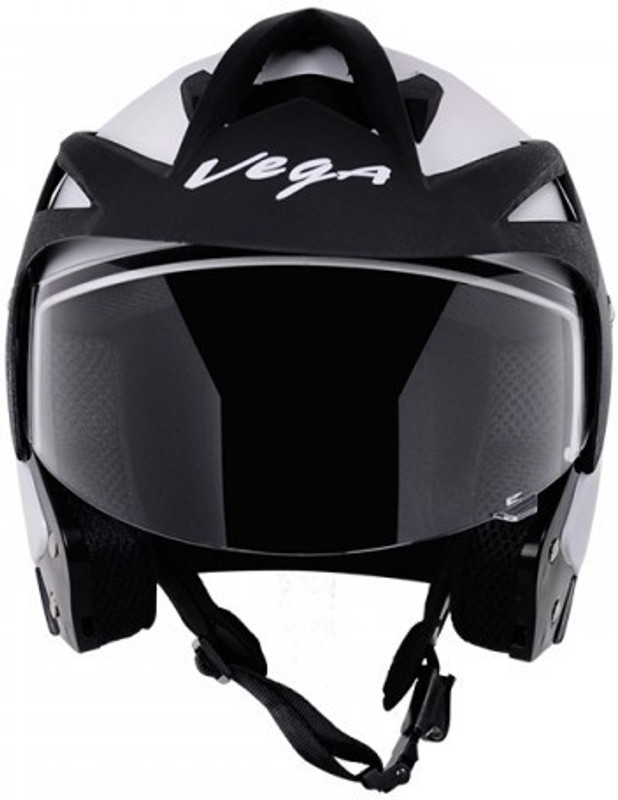 VEGA Crux OF (Open Face) Motorbike Helmet M (White) Motorsports, Motorbike Helmet(White, Black)
