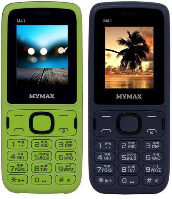 Mymax M41 Combo of Two Mobiles(Green&Black$$Blue&Black)
